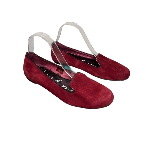 Kate & Mel Burgundy Red Leather Suede Slip On Flat Loafers Size 39 - Picture 1 of 11